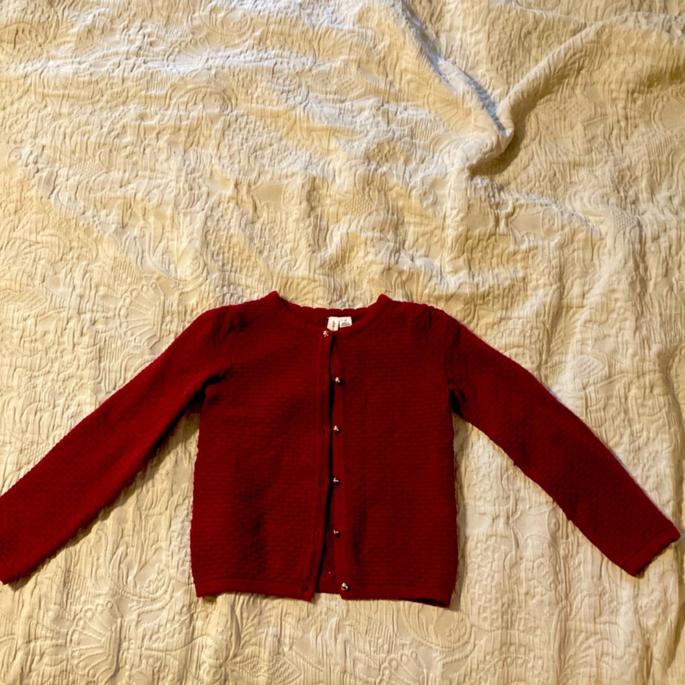 Burgundy Janie & Jack cardigan 100% cotton